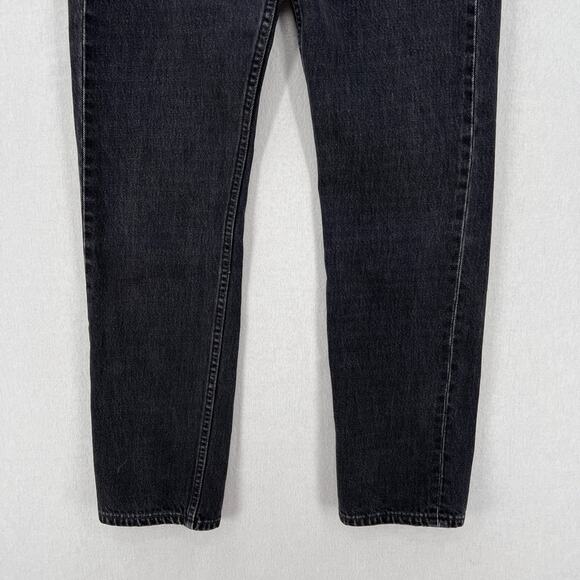 LEVIS Vintage 501 Jeans Womens 28 x 32 Black High Rise Button Fly 1990s Y2K - Picture 5 of 15